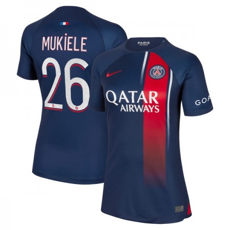 Paris Saint-Germain 2023-24 Mukiele 26 Dame Hjemmedrakt Kortermet